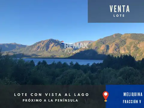 LOTE 2500 m2 en MELIQUINA - Vistas al lago