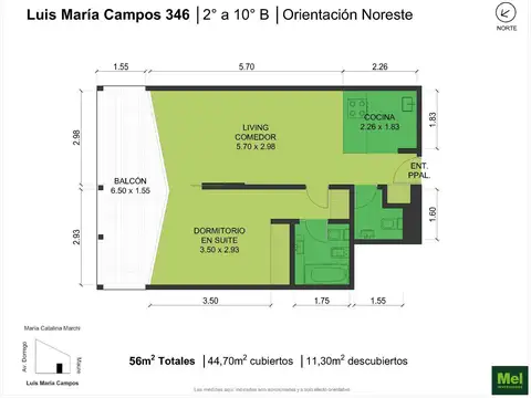 Departamento en Venta de 2 ambientes