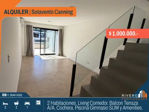 Alquiler Departamento 2 Habitaciones cochera amenities - Sotavento Canning