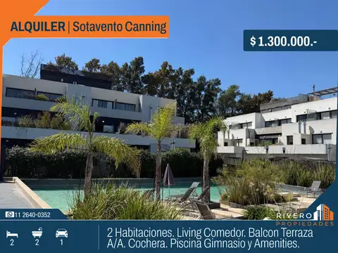 Alquiler Departamento 2 Habitaciones cochera amenities - Sotavento Canning