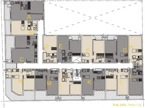 Departamento Monoambiente con 1 baño