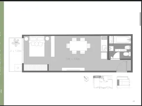 Departamento en Venta de Monoambiente
