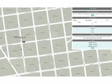 Terreno en Venta 45  mts Fondo