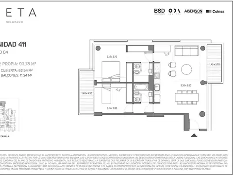 Departamento en Venta de 3 ambientes