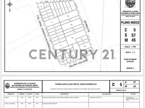 Terreno en Venta en Caballito Norte, USD 550.000
