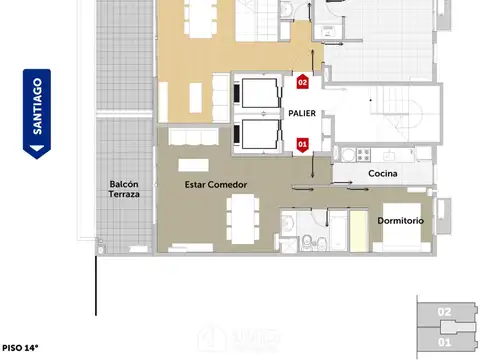 Departamento en Venta de 3 ambientes