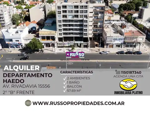 Departamento En Alquiler 2 Ambientes Haedo 