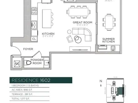 Departamento 2 ambientes con 1 baño