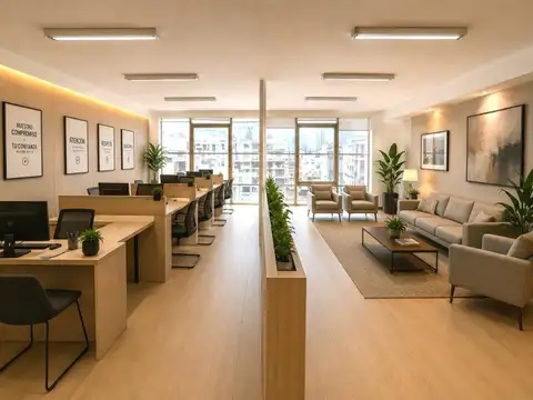 Moderna Oficina con excelente iluminación, cocina y baño privado, Monserrat.