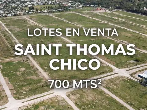 LOTE EN VENTA SAINT THOMAS CHICO CANNING