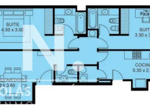 Departamento en Venta de 3 ambientes