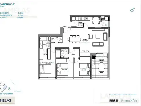 Departamento en Venta de 5 ambientes