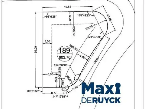 Terreno en Venta 19  mts Frente