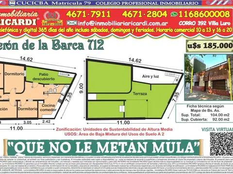 ATENTI CONSTRUCTORES - Casa en lote propio 9.00x11.56