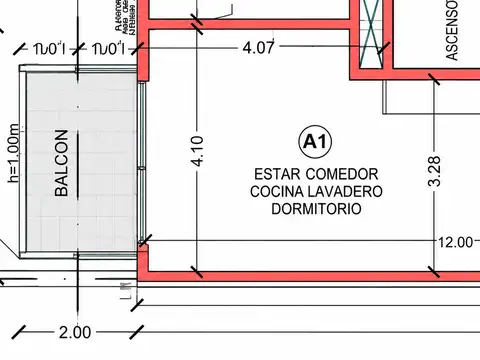 Venta 1 Ambiente | a Estrenar | 47 m² | Contrafrente | Balcón | Cocina Integrada