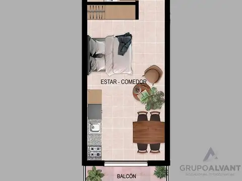 Departamento en Venta de 1 dormitorio