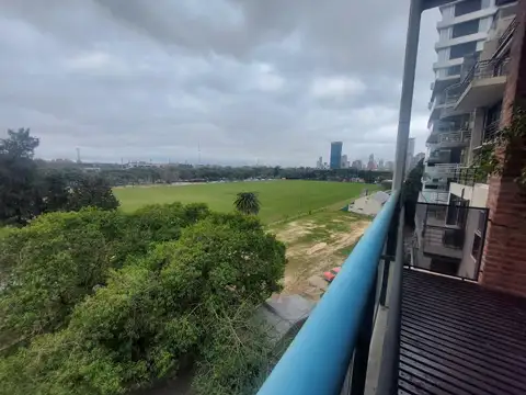 VISTA AL POLO FRENTE CON BALCON TERRAZA DUPLEX 2 AMBIENTES CON COCHERA (AMOBLADO)