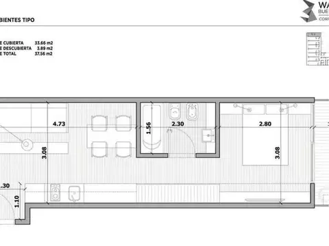 Departamento en Alquiler de Monoambiente