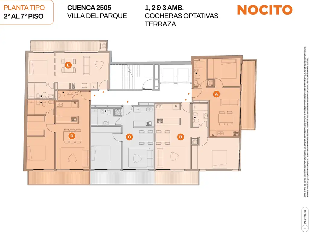 1 y 2 ambientes | Edificio en construcción  de 40 Unidades en Villa del Parque