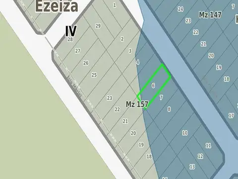 Terreno en Venta 10  mts Frente