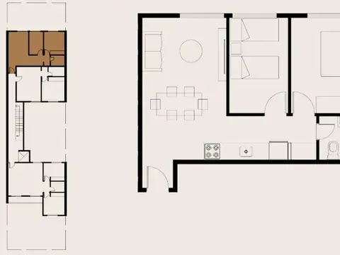 Departamento 3 ambientes con Terraza Propia Villa Luzuriaga