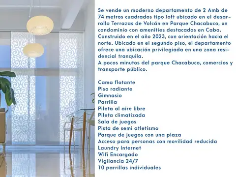 Departamento en Venta de 1 dormitorio