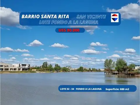 LOTE A LA VENTA EN BARRIO SANTA RITA A LA LAGUNA 