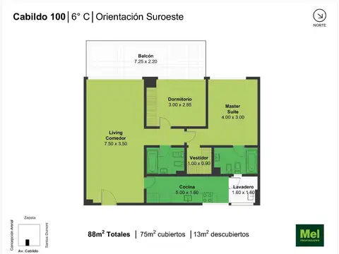 Cabildo 100, Piso 6