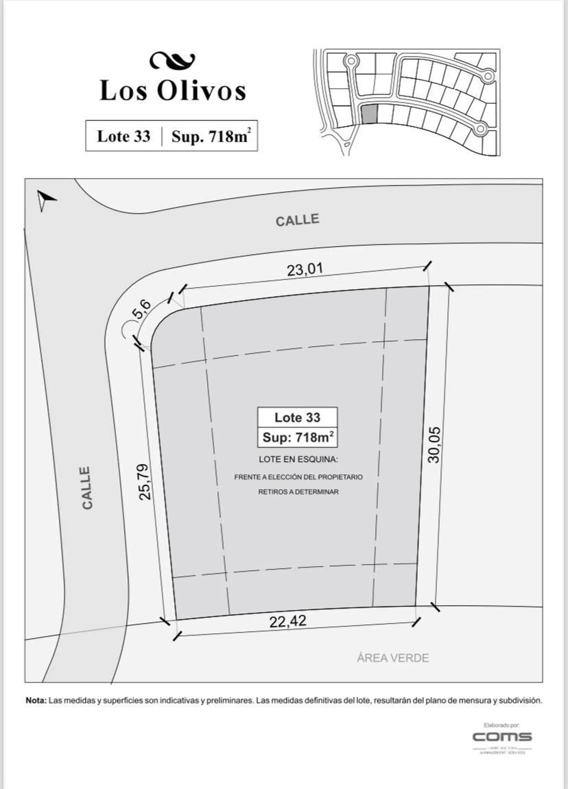 Terreno en Venta. Barrio Privado Rumenco. Los Olivos