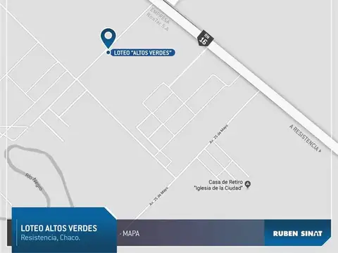 Terreno en Venta 20  mts Frente