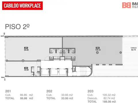 Oficina Monoambiente con 1 baño