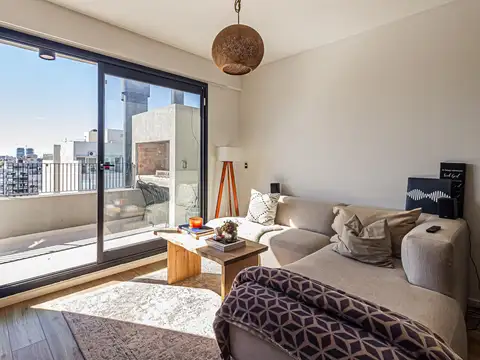 2 ambientes en venta en Palermo Hollywood con gran Balcon al frente y Amenities.