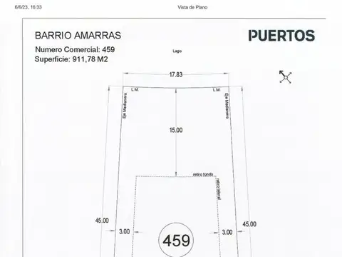Terreno en Venta en Puertos - Barrio Amarras, USD 50.000