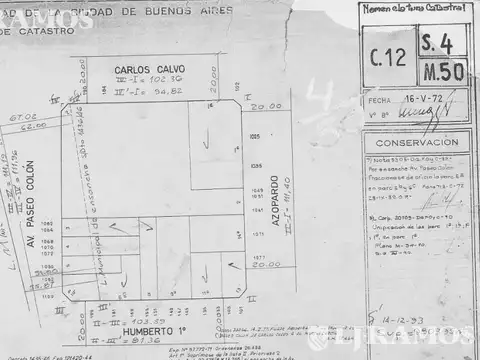 Terreno en Venta 21  mts Fondo