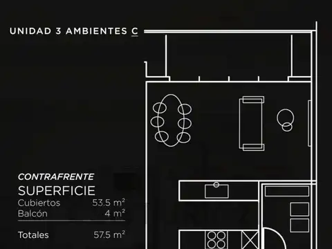 Departamento en Venta de 2 ambientes