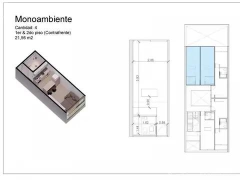 Departamento en Venta de Monoambiente