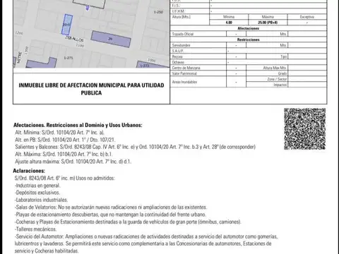 Terreno en Venta en Centro, USD 320.000