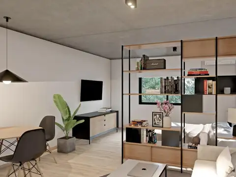 Departamentos de 1 dormitorio en barrio Hospitales con balcon al frente