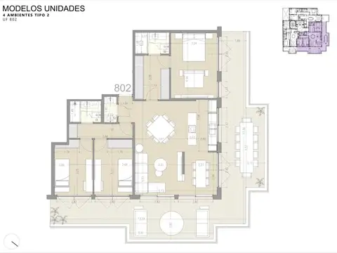 Departamento en Venta de 4 ambientes