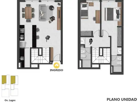 Venta departamento dúplex 2 dormitorios Rosario