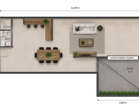 Departamento en Venta de Monoambiente