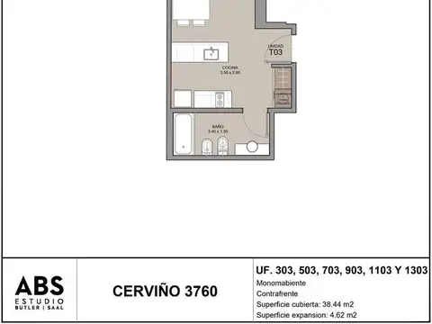 Monoambiente en venta en Palermo Chico