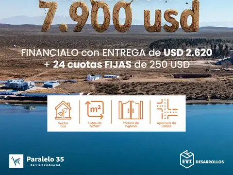 Lote En El Nihuil - Loteo Paralelo 35 - Lotes Desde 437 M2 - Sector Eco