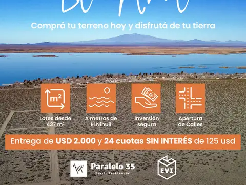 Lote En El Nihuil - Loteo Paralelo 35 - Lotes Desde 437 M2 - Sector Eco