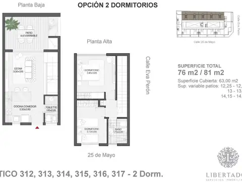 Departamento en Venta de 3 ambientes