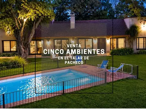 CASA EN EL TALAR DE PACHECO JARDIN CANCHA DE PADEL