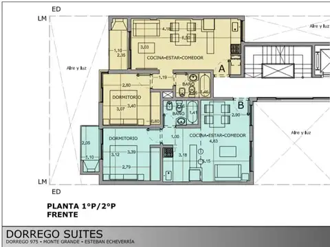 Departamento 2 ambientes con 1 baño