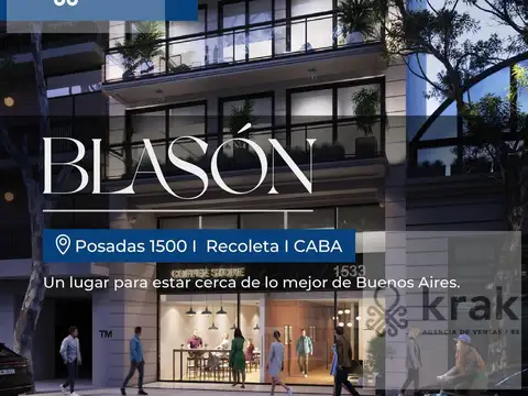 Departamento en Venta en Recoleta, USD 597.413
