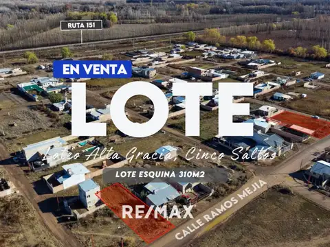 LOTE EN VENTA | LOTEO ALTA GRACIA | CINCO SALTOS