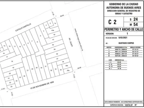 Terreno en Venta en Parque Patricios, USD 540.000